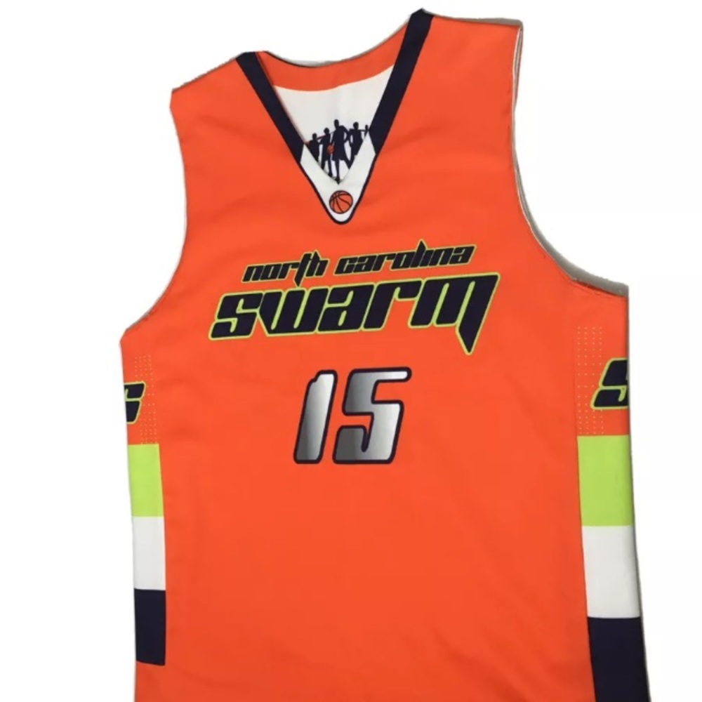 NC Swarm Men’s Basketball Jersey Sz M Reversible
